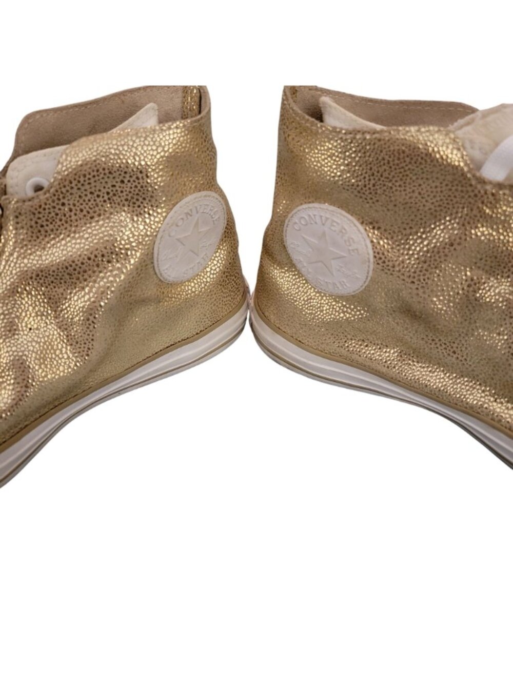 Converse CTAS Shroud Metallic Gold High Top Sneakers Zip Womens 7.5 Rare - Picture 5 of 9